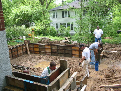 House Addition 2003 April 30 foundation forms.jpg